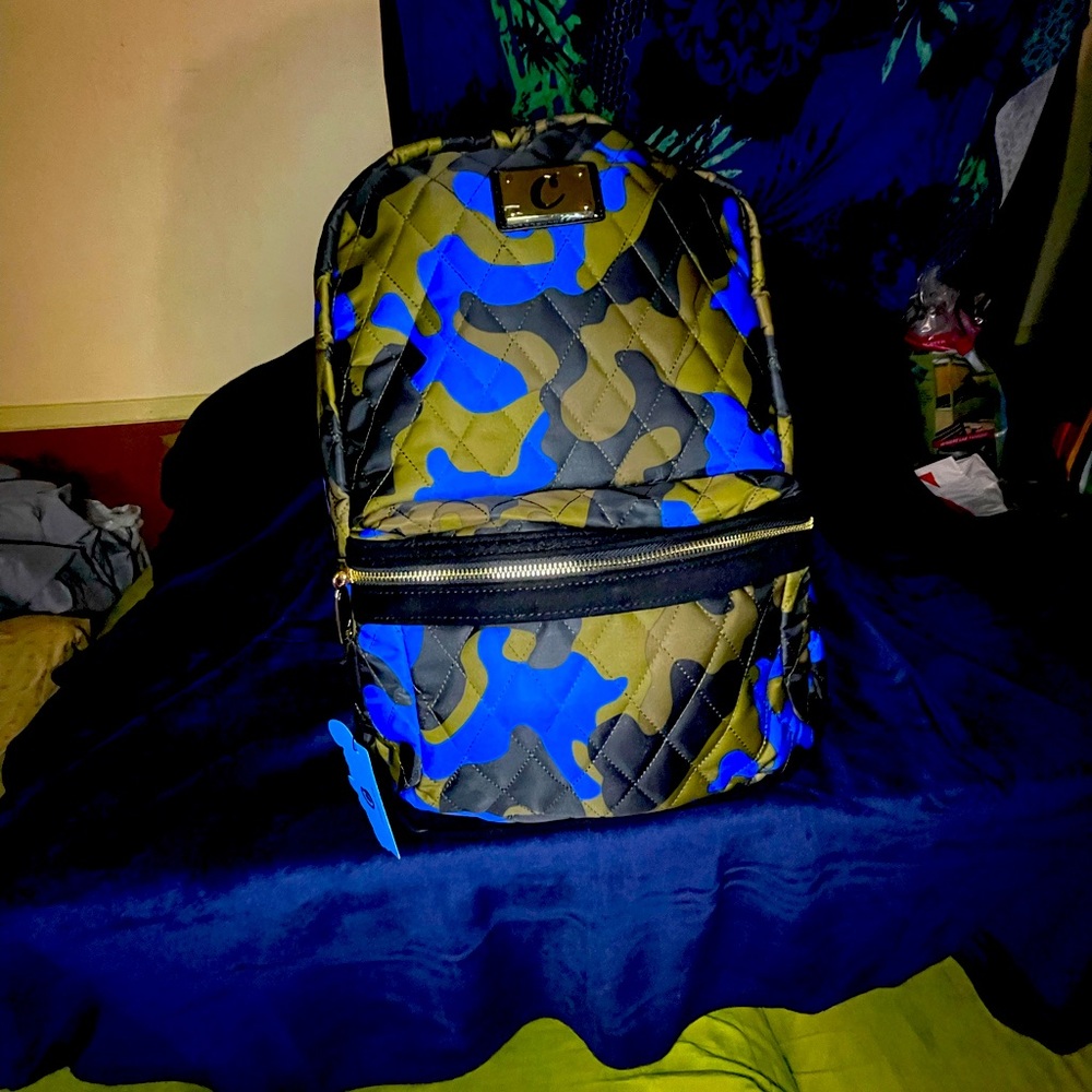 Cookies ~ V3 Quilted Backpack. Two Colors 1. Blue Camo 2. Red Camo